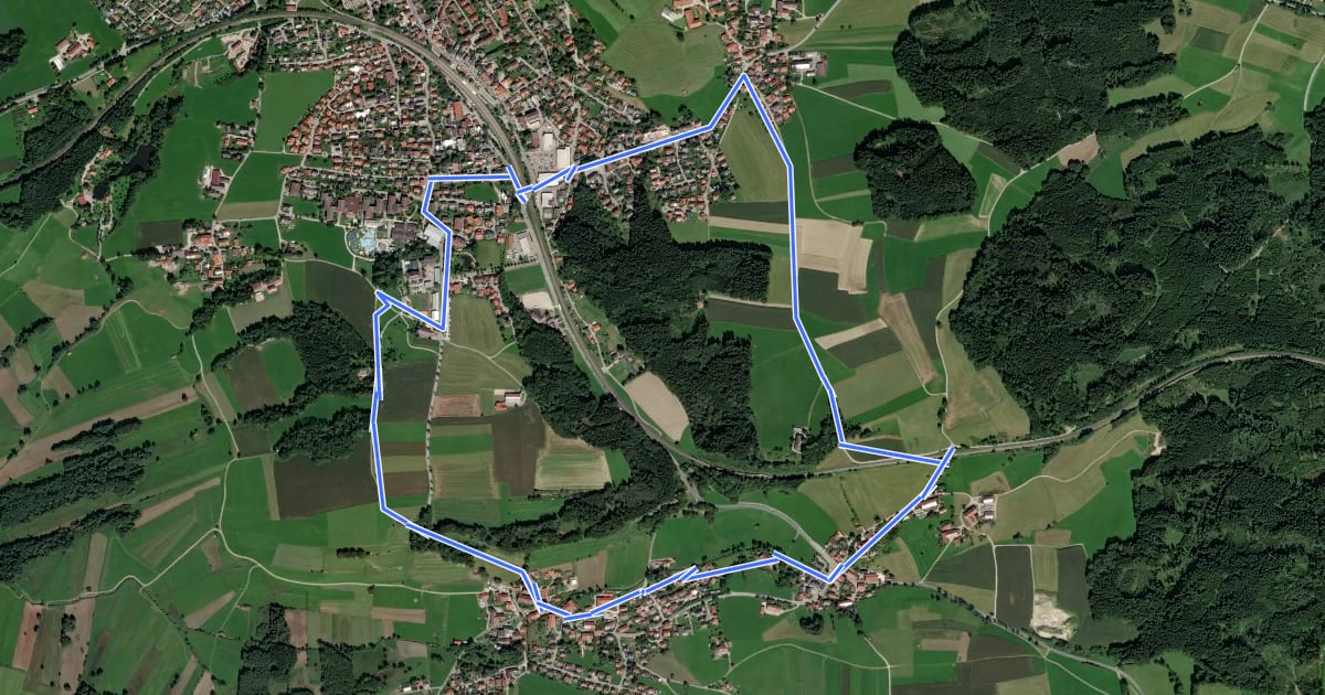 Маршрут Wanderweg 4 - Bad Endorf на спутниковом снимке