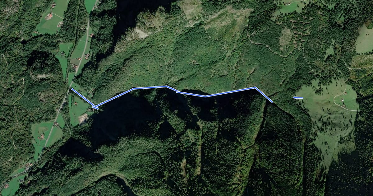 Маршрут Wanderweg 4 - Hainbach - Dalsenalm на спутниковом снимке