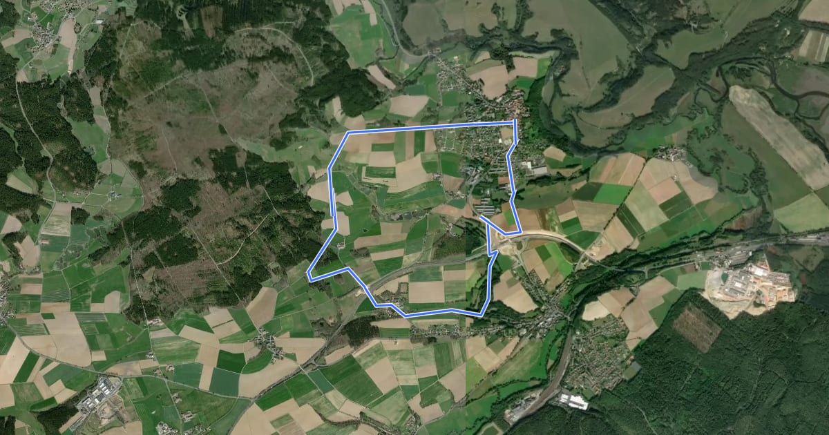 Маршрут Wanderweg 4 Hohenberg a.d. Eger на спутниковом снимке