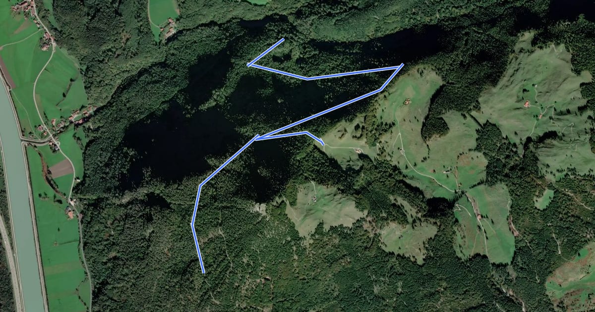 Маршрут Wanderweg 4 - Kranzhorn на спутниковом снимке