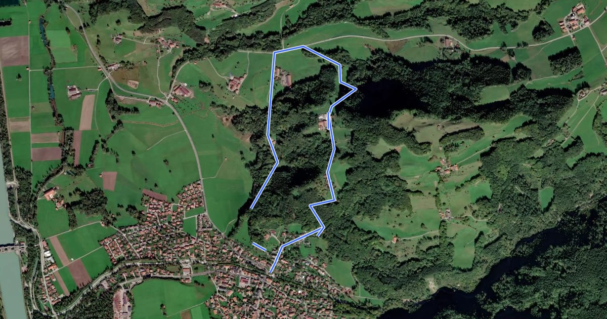 Маршрут Wanderweg 4 - Nußdorf на спутниковом снимке