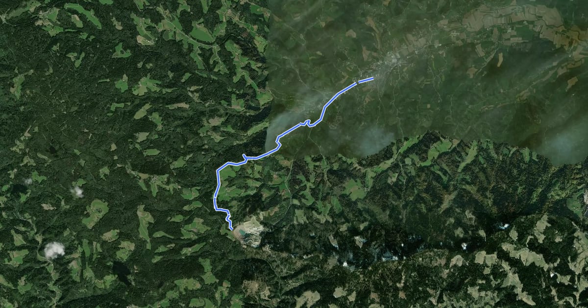 Маршрут Wanderweg 40 на спутниковом снимке