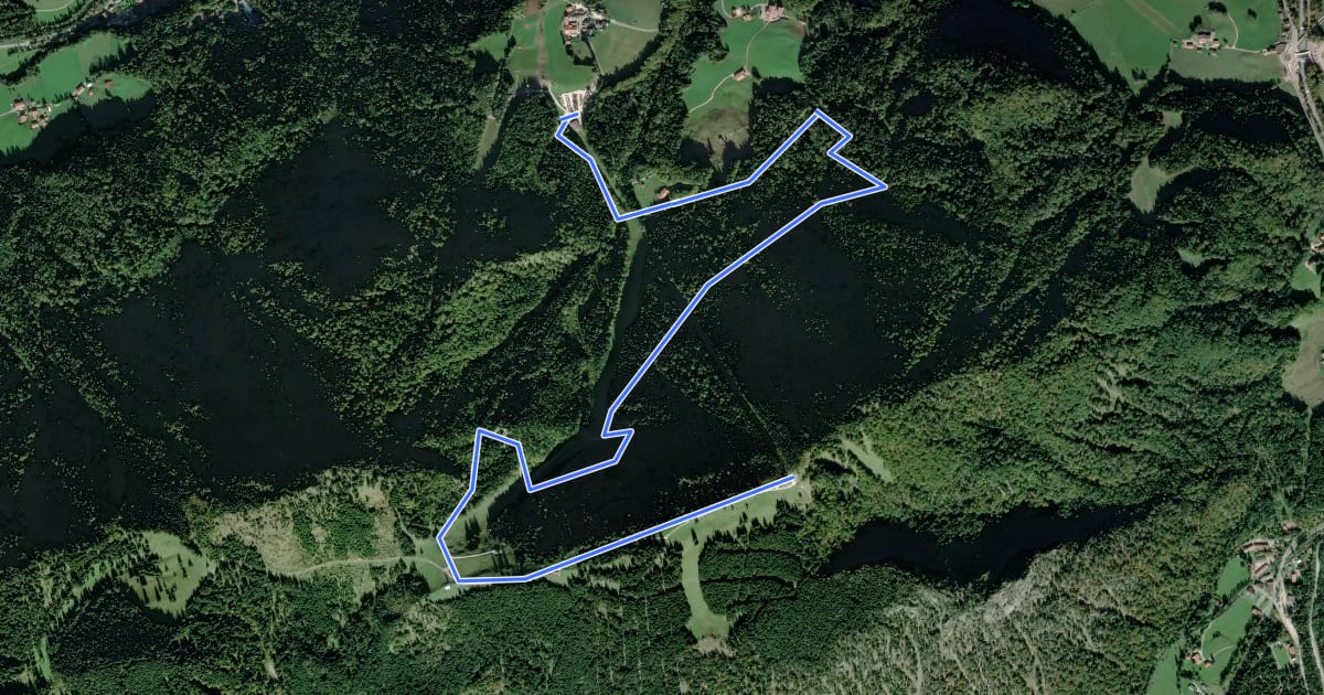 Маршрут Wanderweg 40 на спутниковом снимке