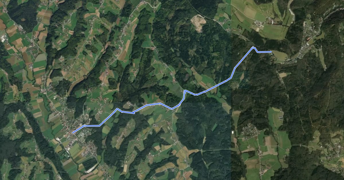 Маршрут Wanderweg 40 на спутниковом снимке