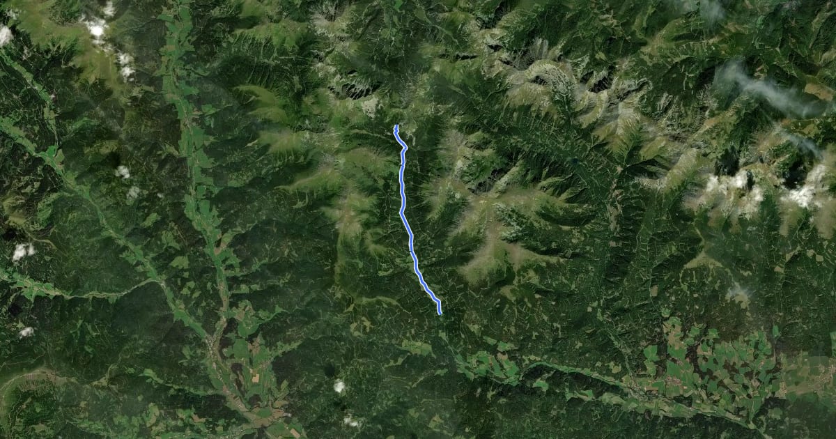 Маршрут Wanderweg 40 на спутниковом снимке