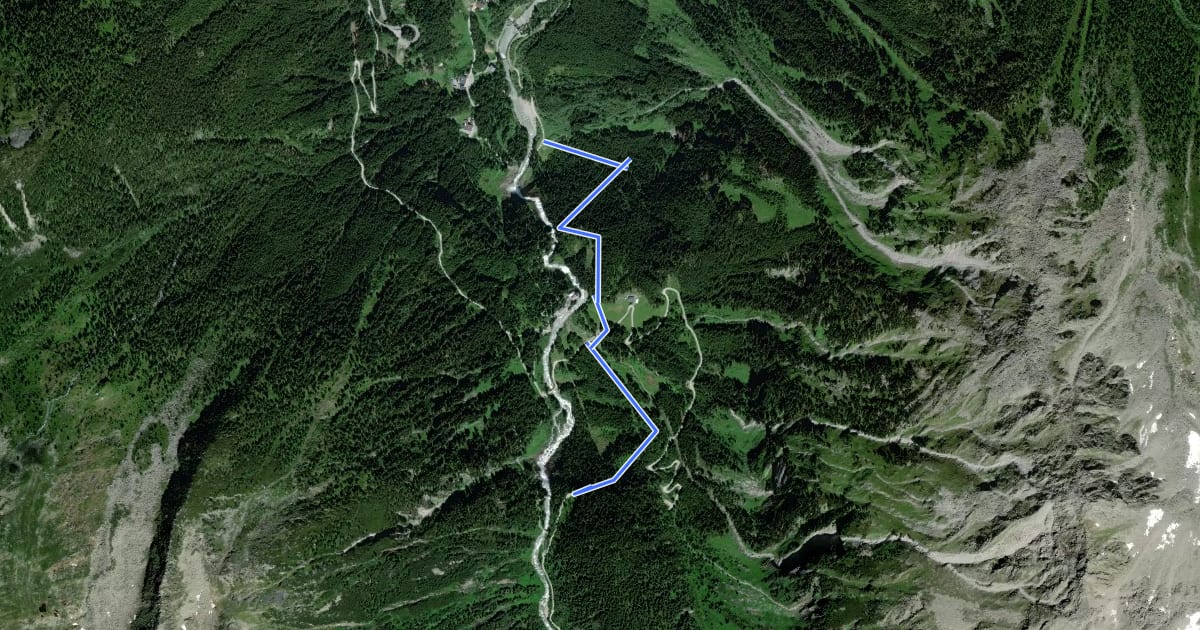 Маршрут Wanderweg 40 / Alter Tauernweg на спутниковом снимке