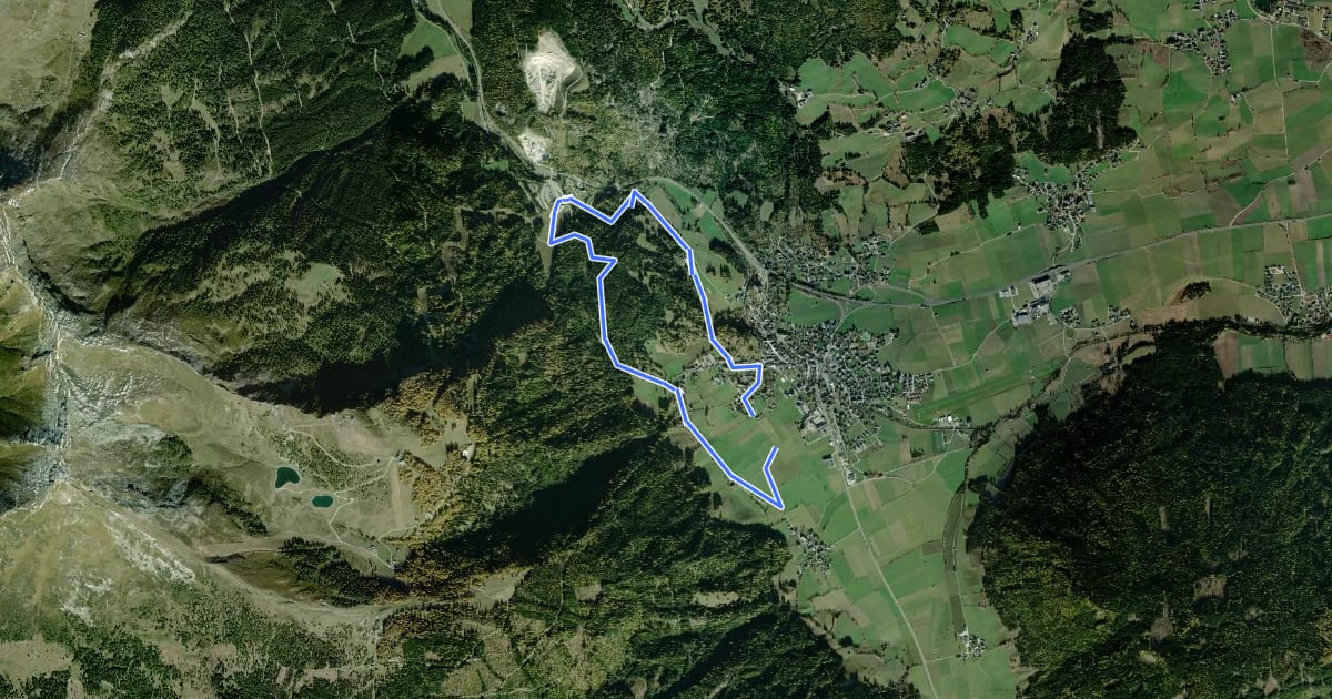 Маршрут Wanderweg 40, Traning-Rundweg на спутниковом снимке