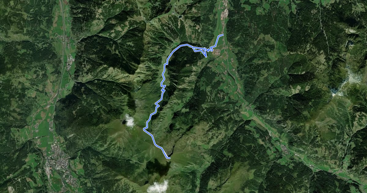 Маршрут Wanderweg 41 на спутниковом снимке