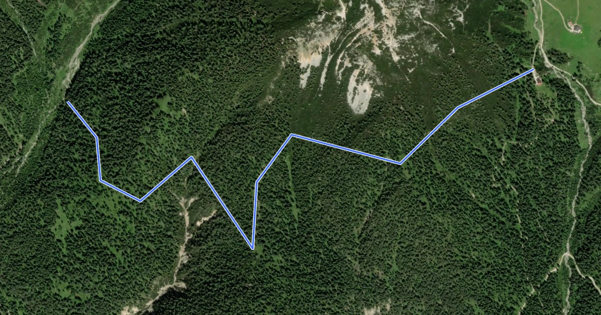 Маршрут Wanderweg 41 (rot) на спутниковом снимке