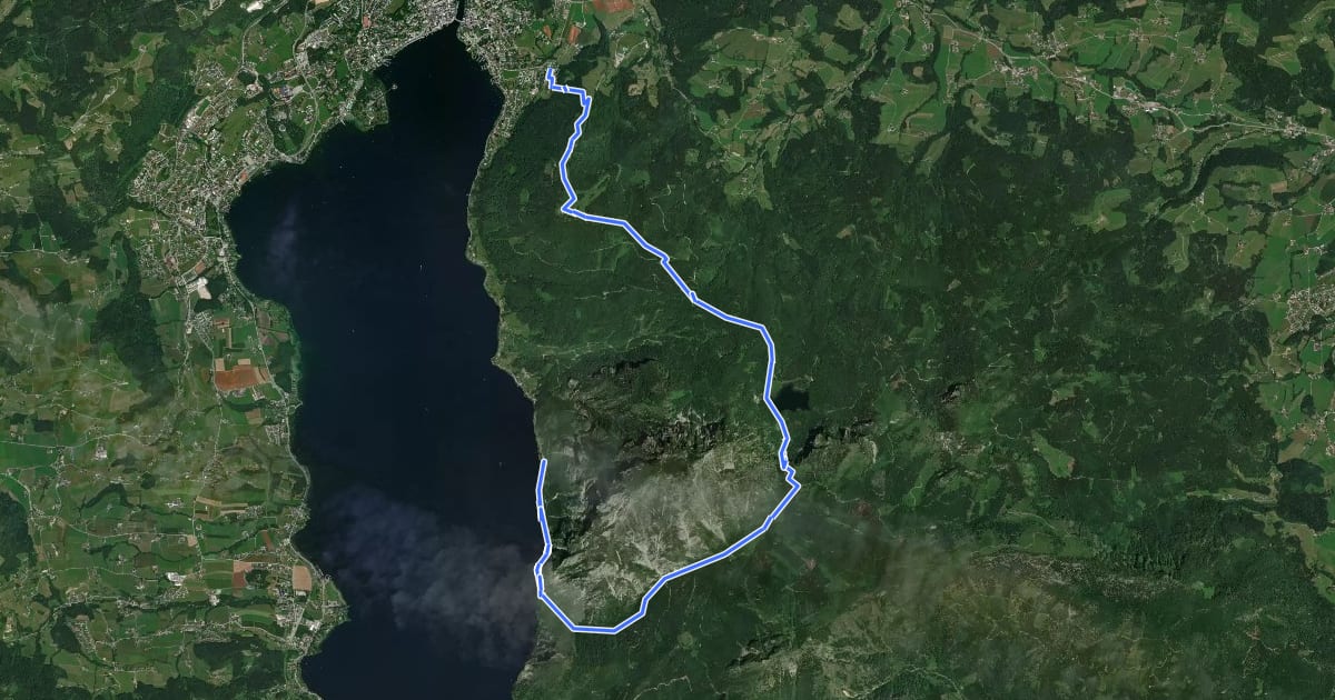 Маршрут Wanderweg 410 на спутниковом снимке