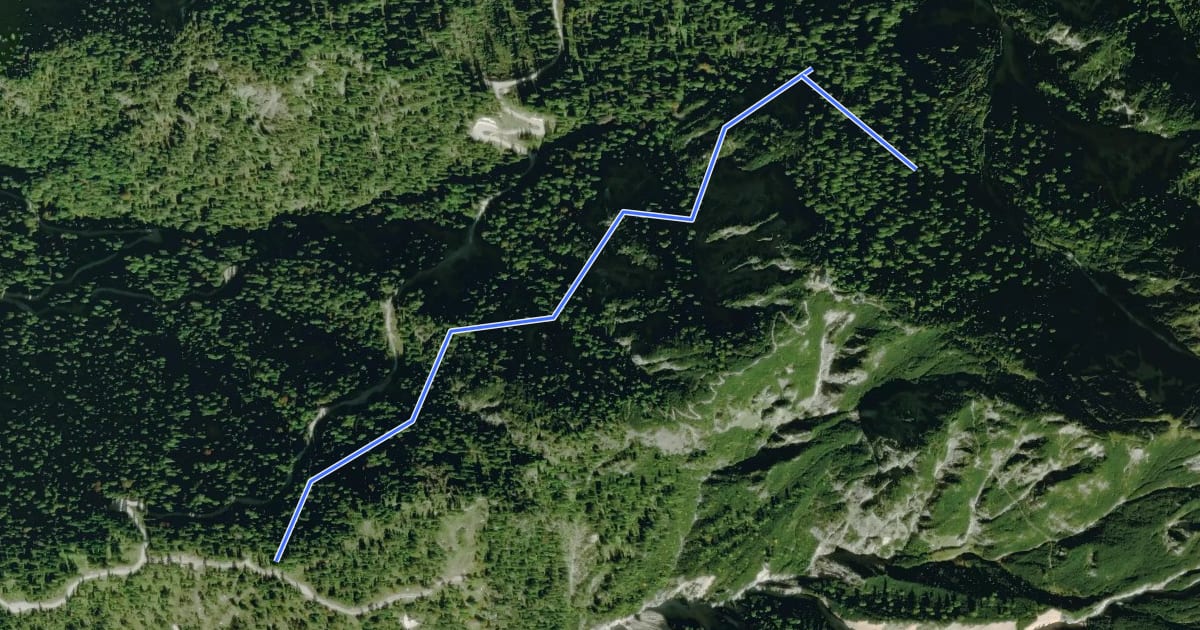 Маршрут Wanderweg 412d на спутниковом снимке