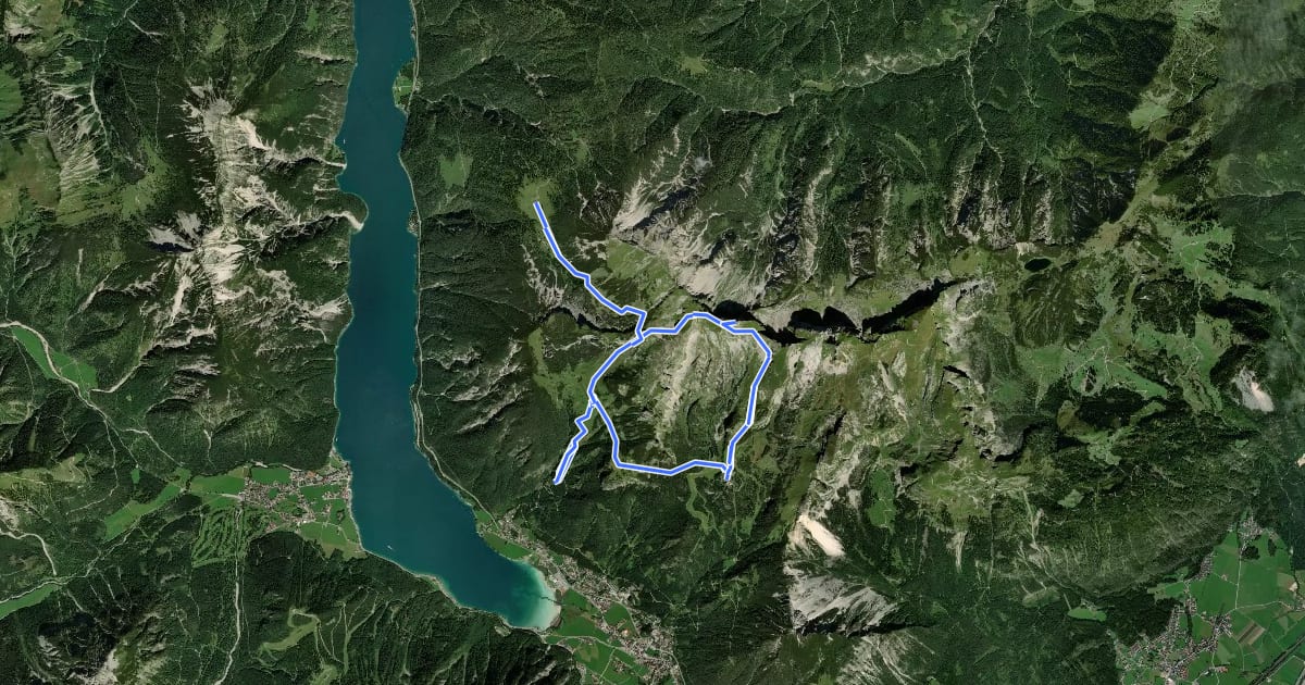Маршрут Wanderweg 413 на спутниковом снимке