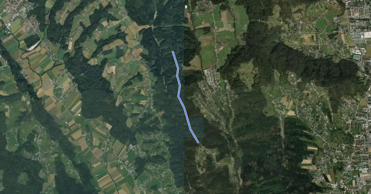 Маршрут Wanderweg 41b на спутниковом снимке