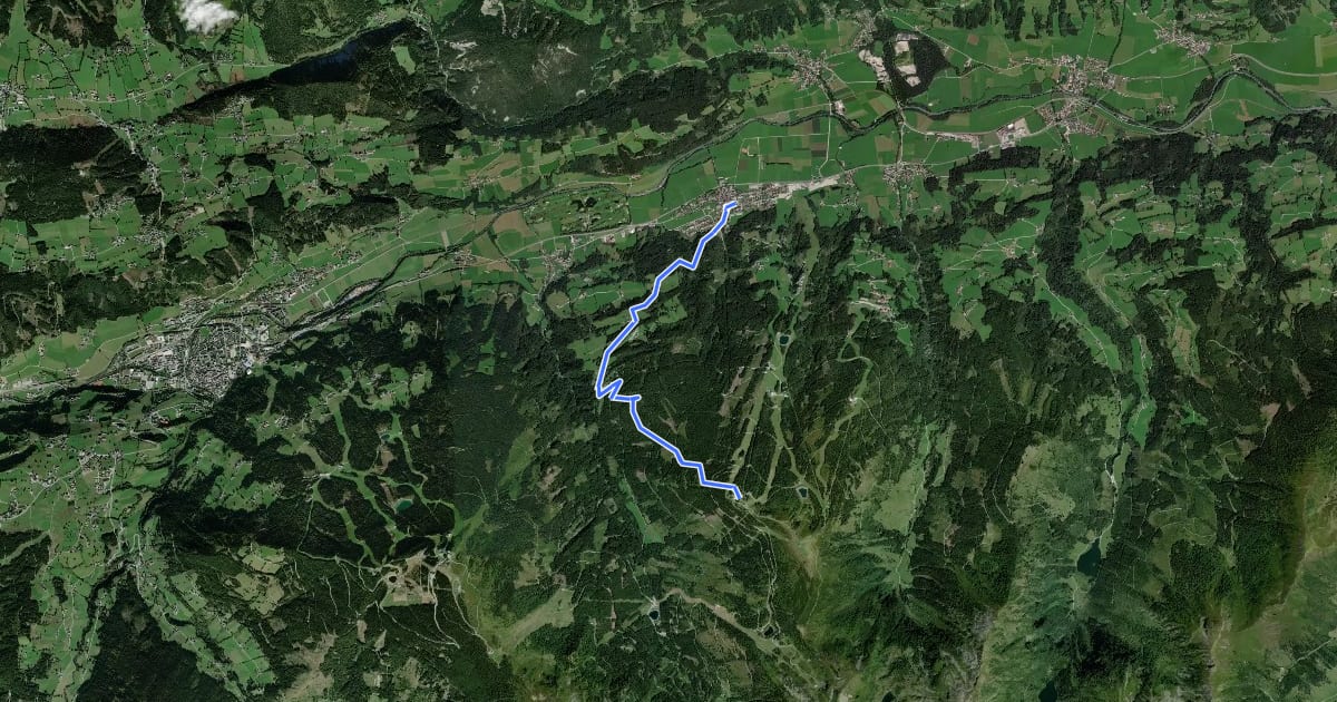 Маршрут Wanderweg 42 на спутниковом снимке