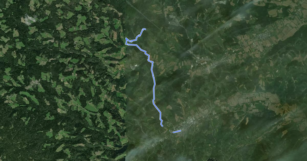 Маршрут Wanderweg 42 на спутниковом снимке