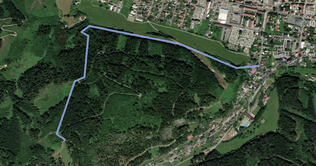 Маршрут Wanderweg 42 на спутниковом снимке