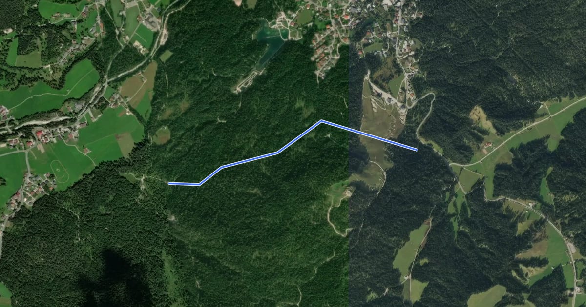 Маршрут Wanderweg 42 на спутниковом снимке