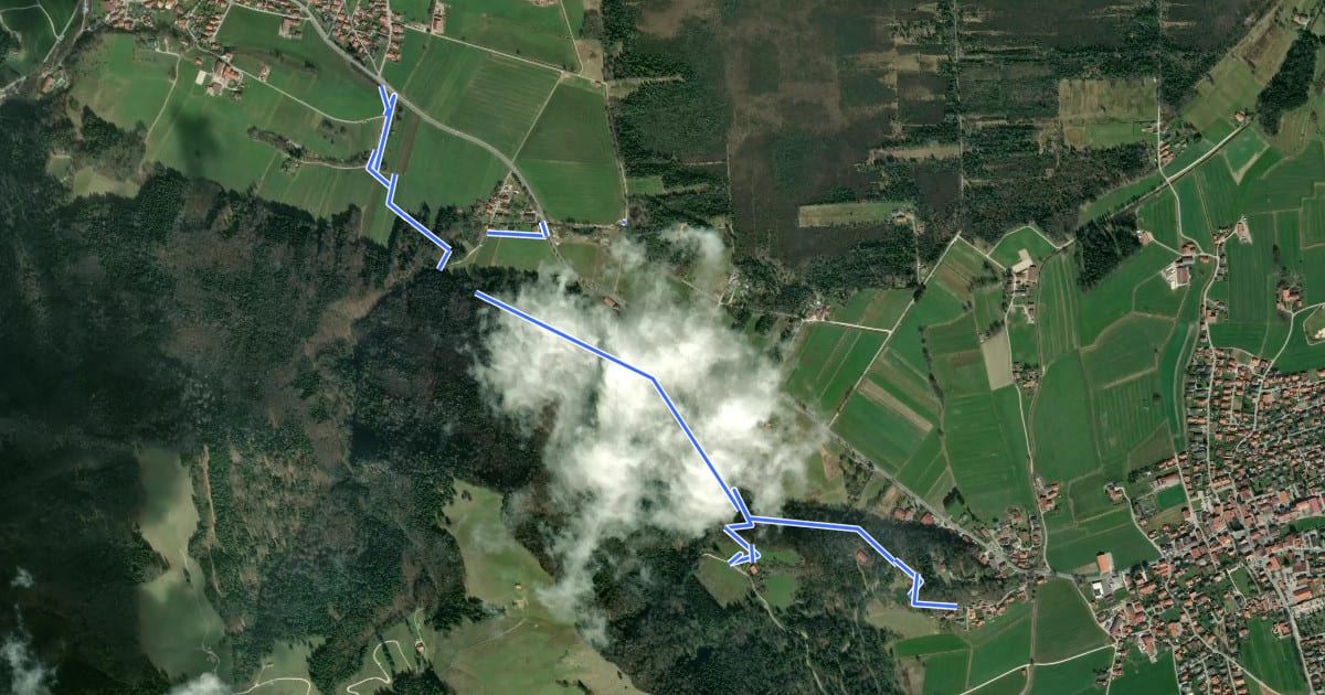Маршрут Wanderweg 42 - Grassau на спутниковом снимке