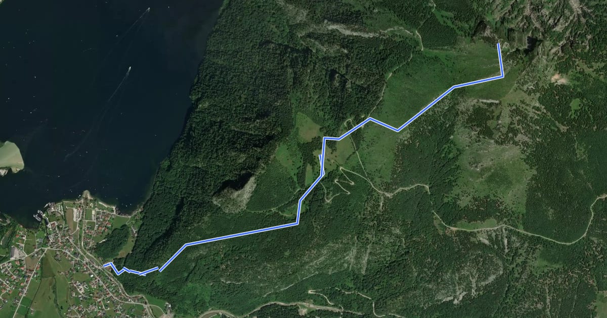 Маршрут Wanderweg 421 на спутниковом снимке