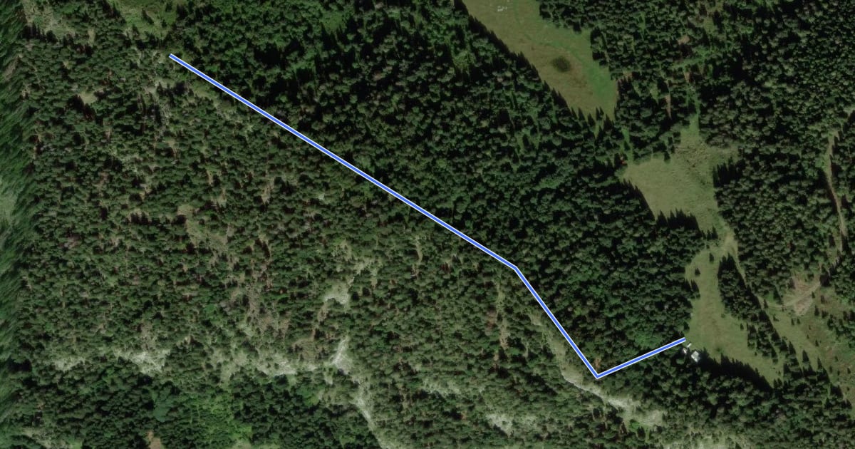 Маршрут Wanderweg 427 на спутниковом снимке