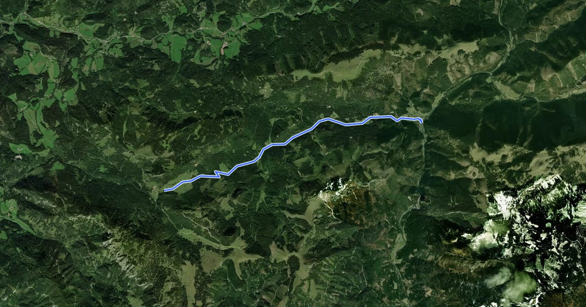 Маршрут Wanderweg 429 на спутниковом снимке
