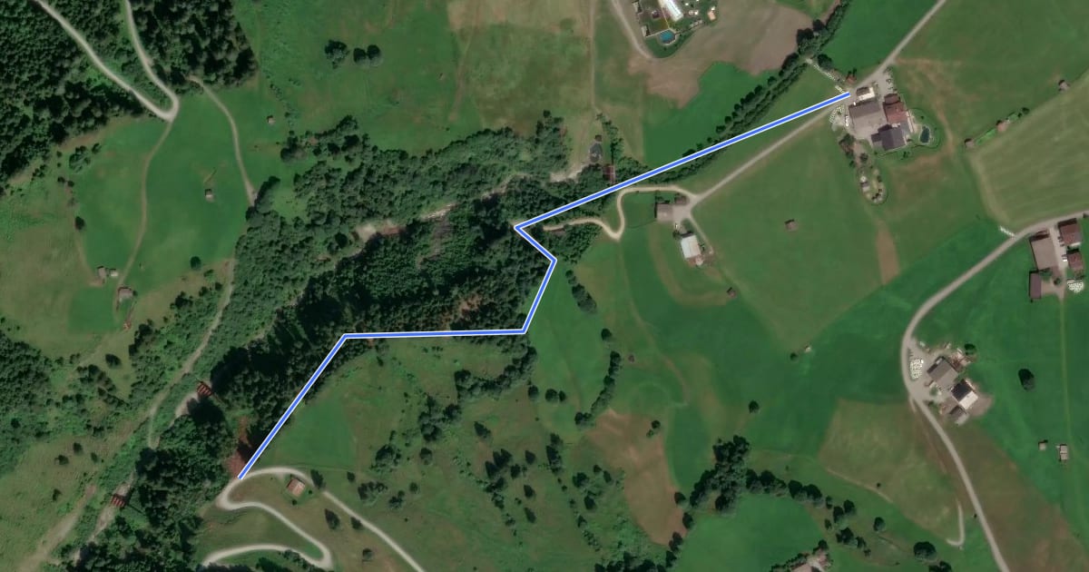 Маршрут Wanderweg 42b на спутниковом снимке