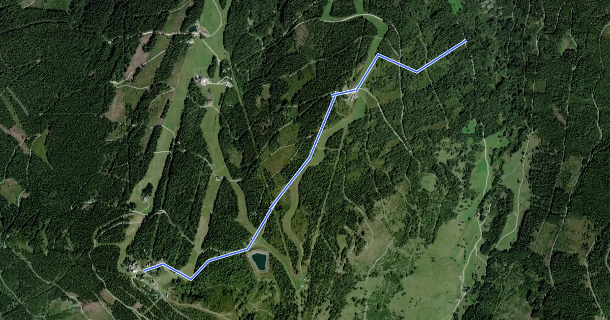 Маршрут Wanderweg 43 на спутниковом снимке