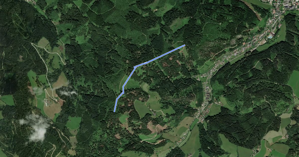 Маршрут Wanderweg 43 на спутниковом снимке