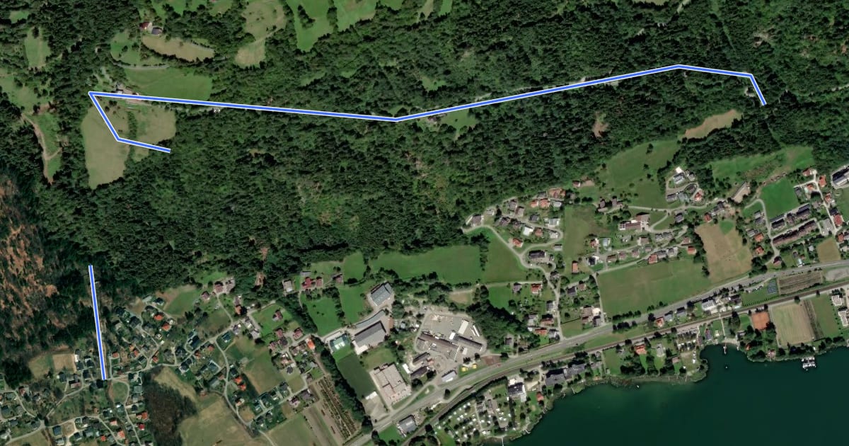 Маршрут Wanderweg 43 на спутниковом снимке