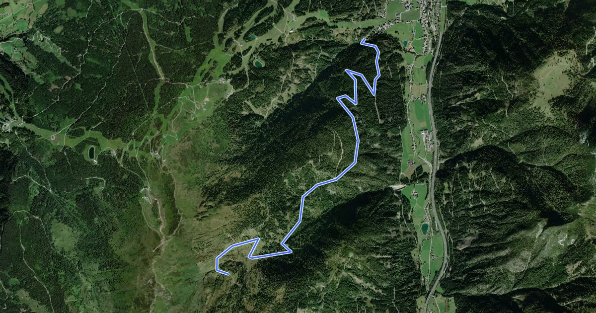 Маршрут Wanderweg 43 на спутниковом снимке