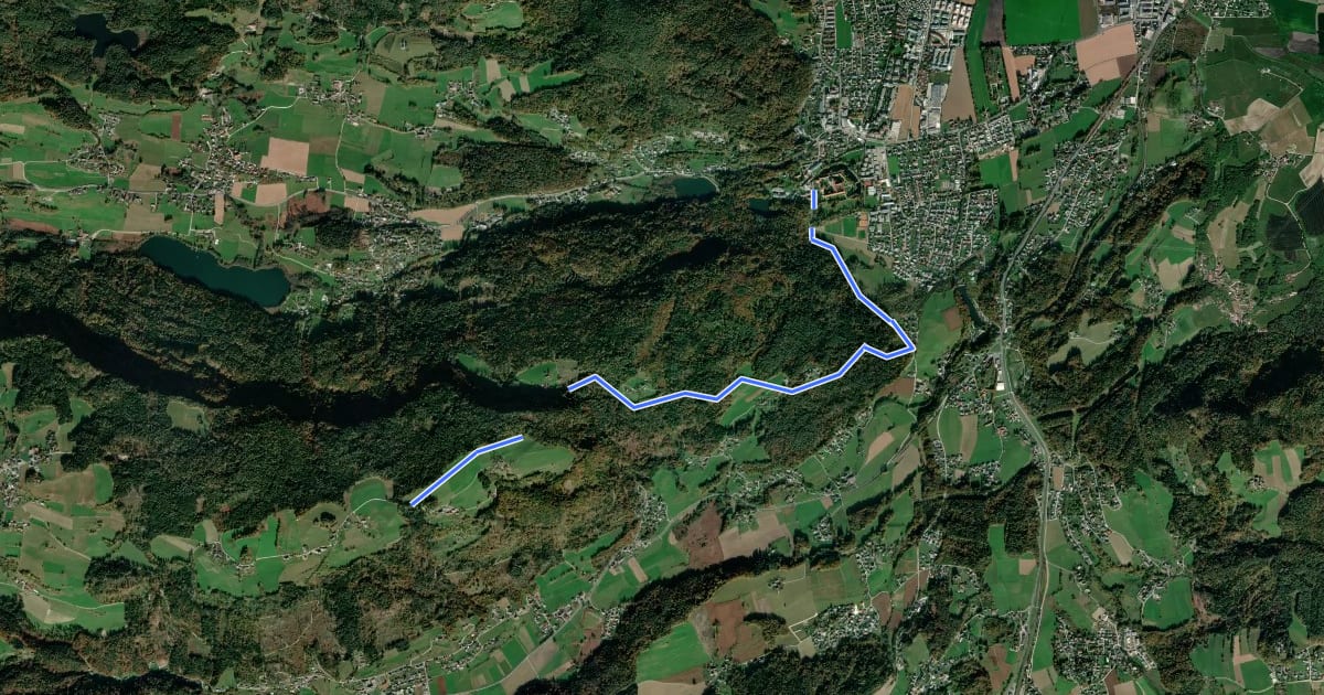 Маршрут Wanderweg 43 на спутниковом снимке