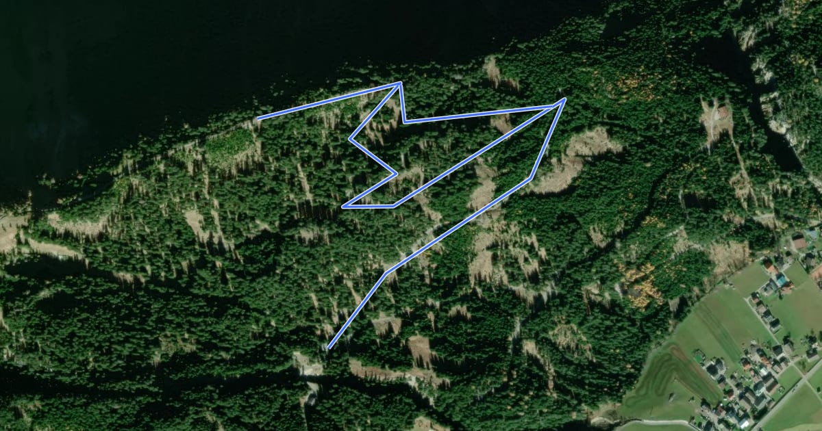 Маршрут Wanderweg 43 на спутниковом снимке