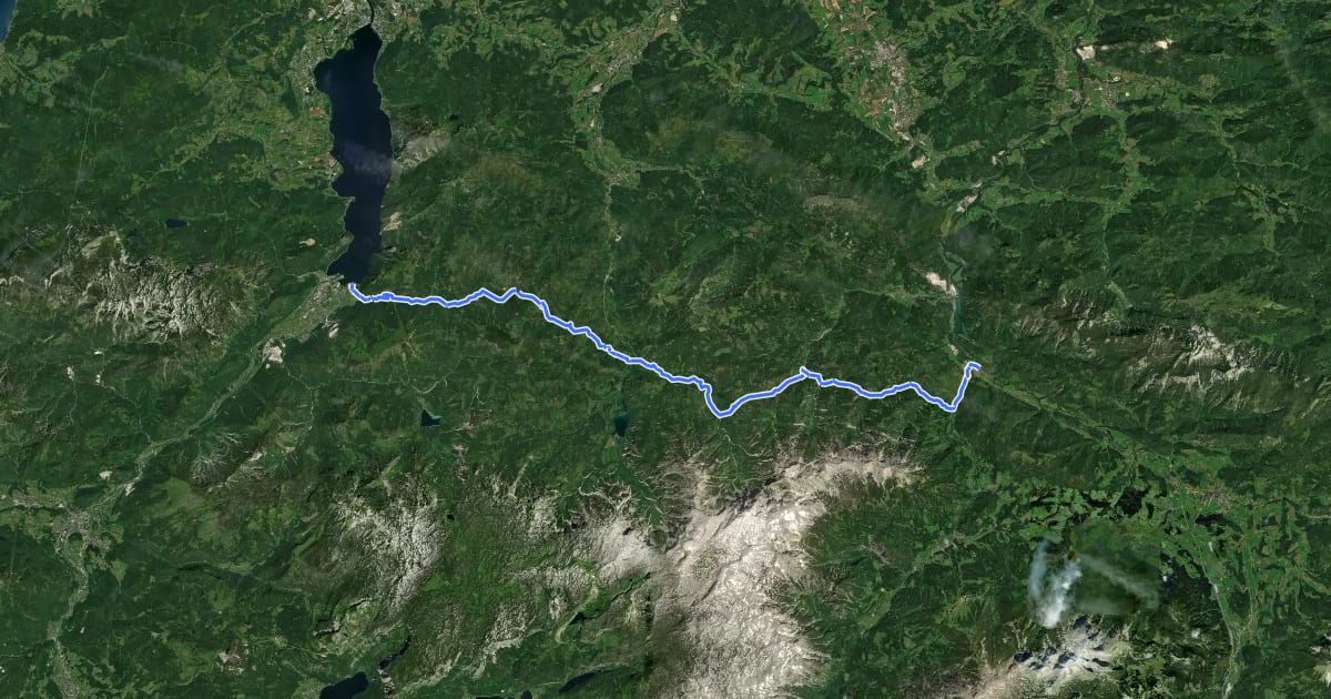 Маршрут Wanderweg 430 на спутниковом снимке