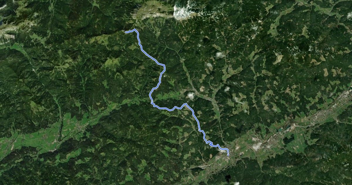 Маршрут Wanderweg 430 на спутниковом снимке
