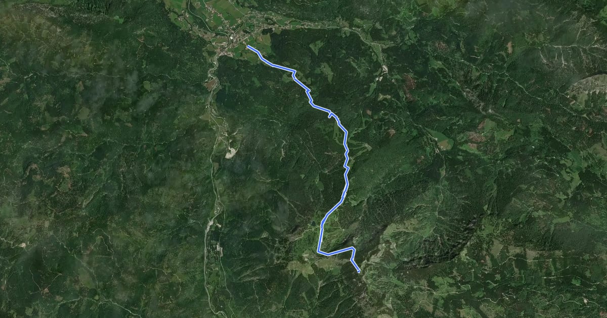 Маршрут Wanderweg 431 на спутниковом снимке
