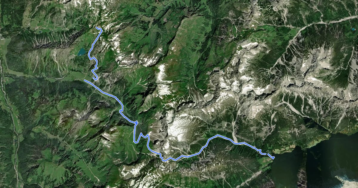 Маршрут Wanderweg 431 на спутниковом снимке