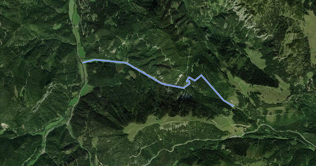 Маршрут Wanderweg 431 на спутниковом снимке
