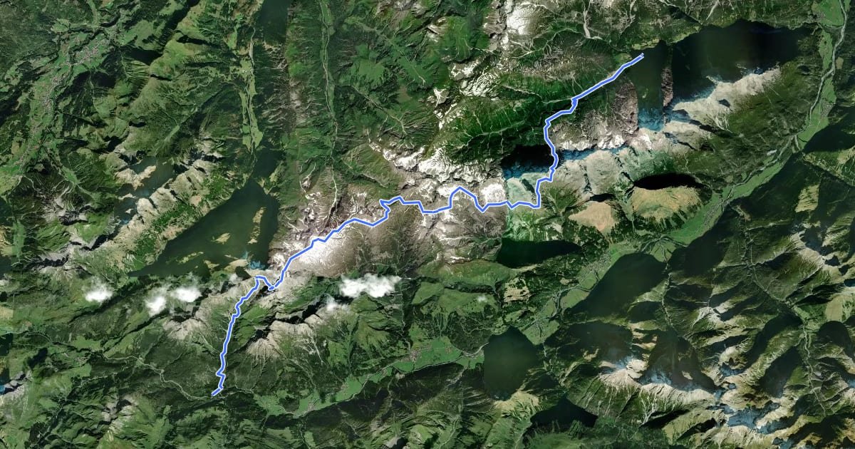 Маршрут Wanderweg 432 на спутниковом снимке