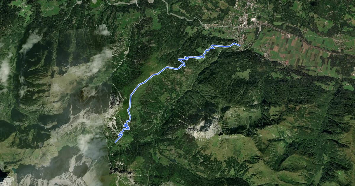 Маршрут Wanderweg 432 на спутниковом снимке