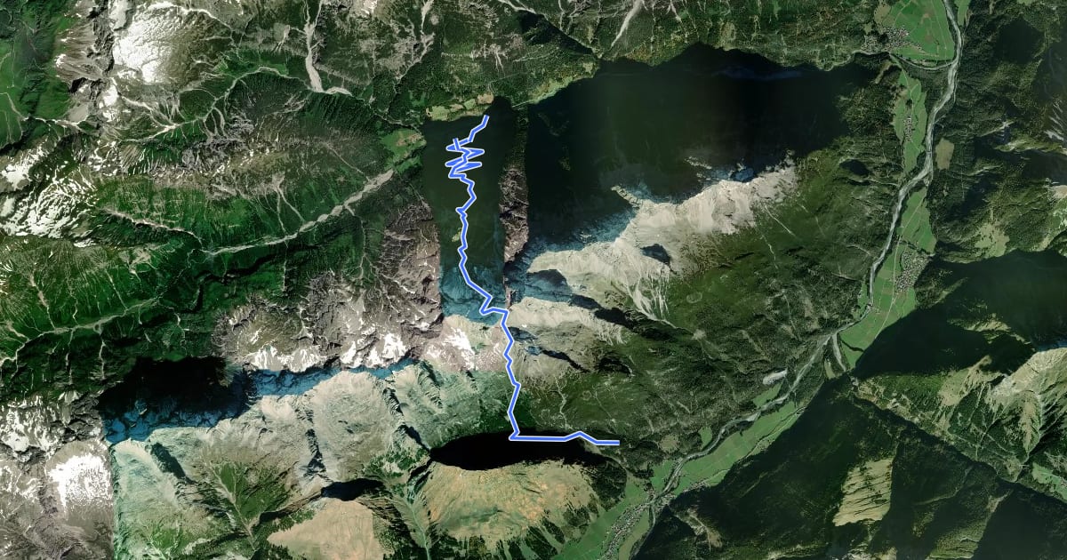 Маршрут Wanderweg 434 на спутниковом снимке