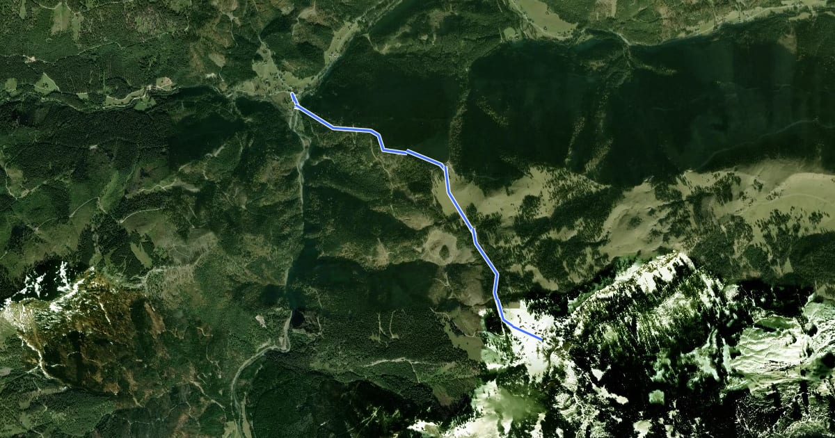 Маршрут Wanderweg 435 Frein - Hinteralm на спутниковом снимке