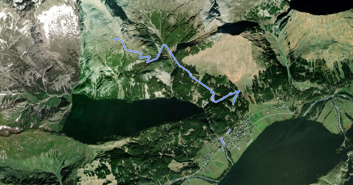 Маршрут Wanderweg 436 на спутниковом снимке