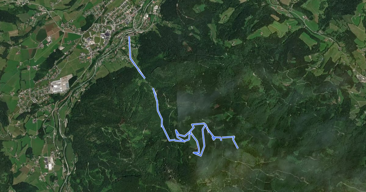 Маршрут Wanderweg 436 на спутниковом снимке
