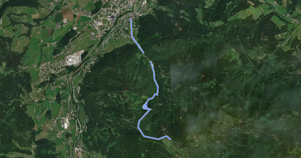 Маршрут Wanderweg 436a на спутниковом снимке