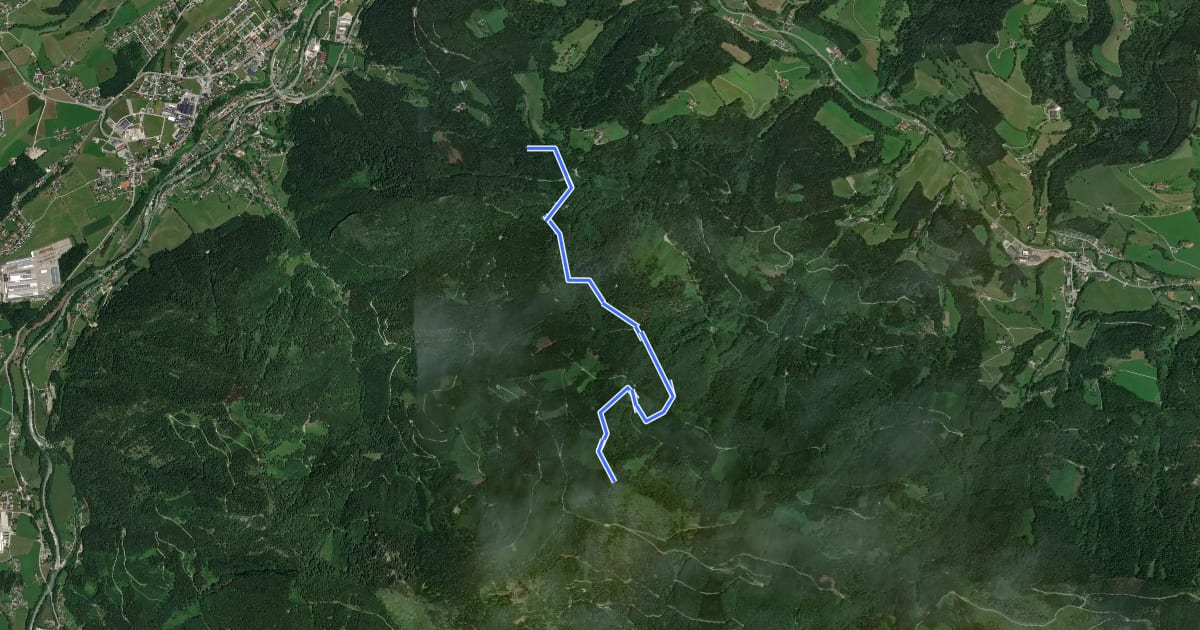 Маршрут Wanderweg 437 на спутниковом снимке