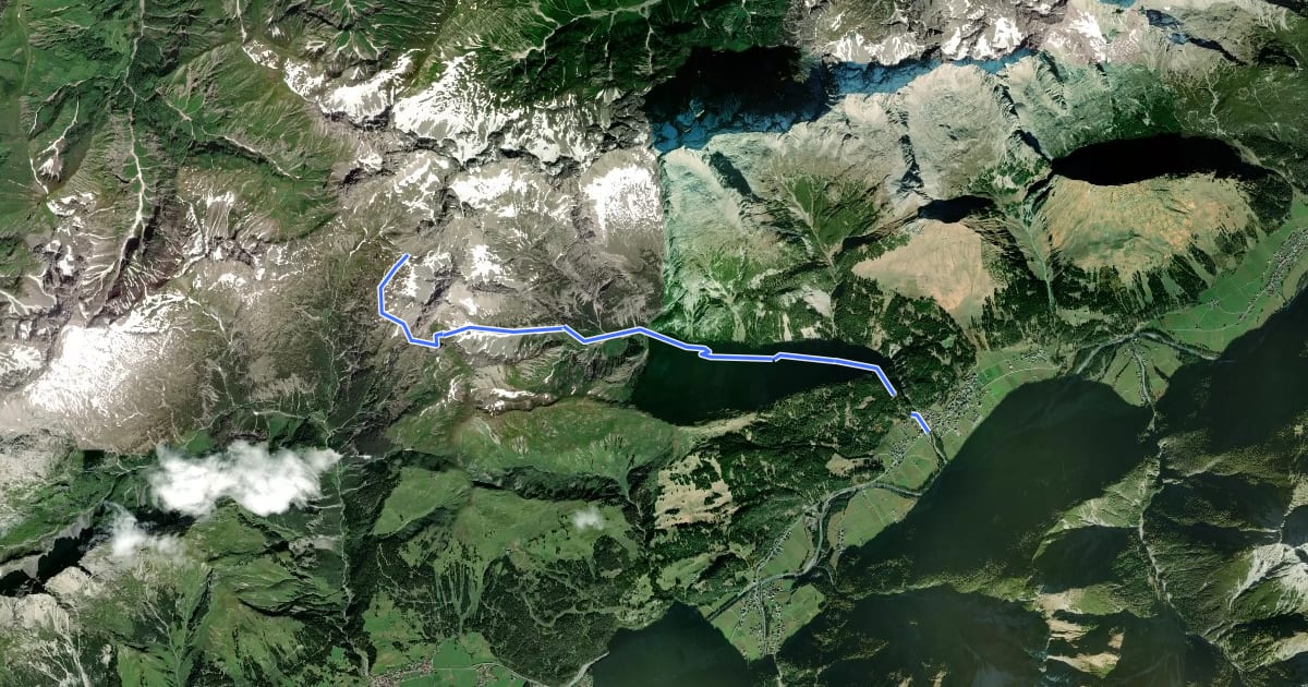 Маршрут Wanderweg 437 на спутниковом снимке