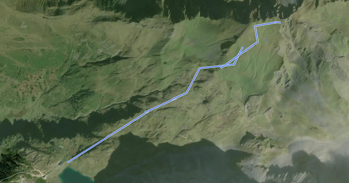 Маршрут Wanderweg 438 Rauchkofel на спутниковом снимке