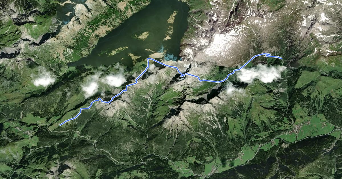 Маршрут Wanderweg 439 на спутниковом снимке