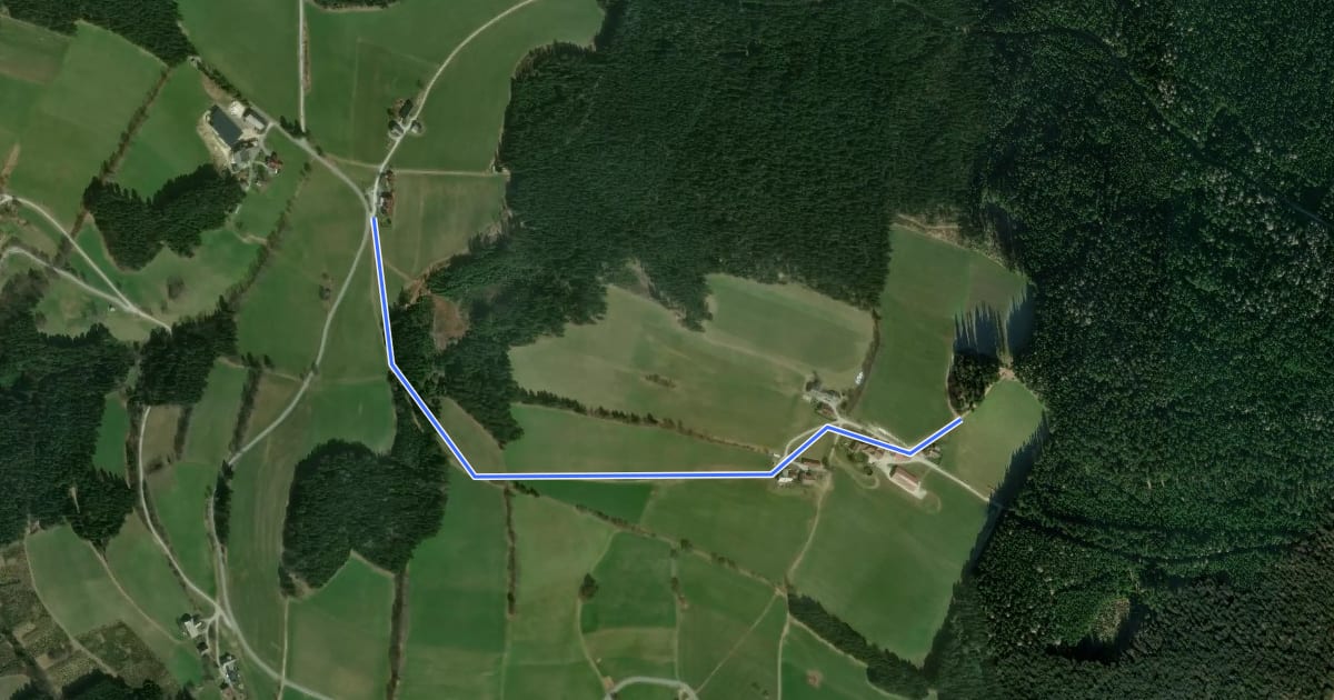 Маршрут Wanderweg 43a на спутниковом снимке