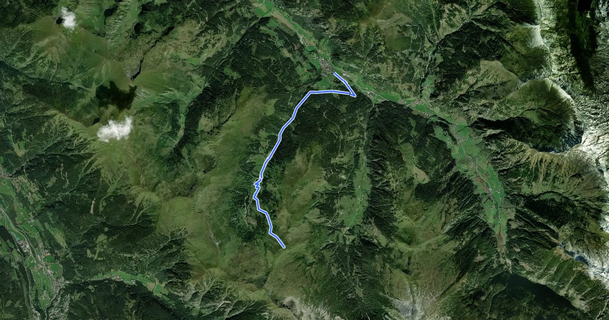 Маршрут Wanderweg 44 на спутниковом снимке